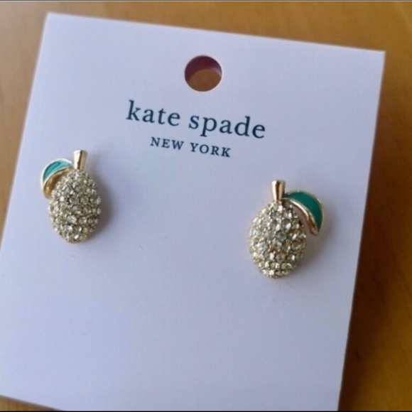 KateSpade♠️Perfect Picnic Crystal Lemon Earrings R - Picture 5 of 7